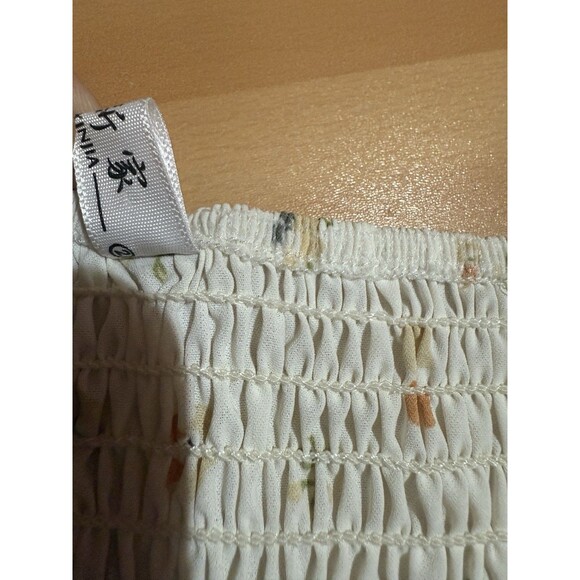 Womens Floral Dress 2 White Sleeveless Sweatheart Neckline Long Straight - Picture 6 of 6